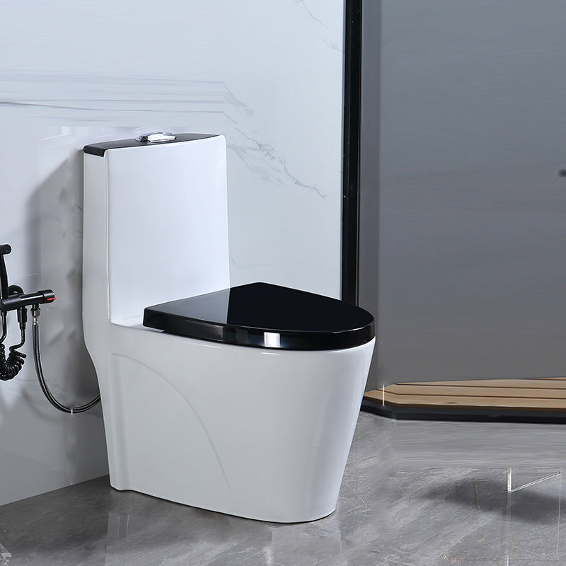 Floor Mounted Urine Toilet One Piece Toilet Modern Single Flush Toilet Bowl 15"L x 26"W x 31"H Black White Wall Clearhalo 'Bathroom Remodel & Bathroom Fixtures' 'Home Improvement' 'home_improvement' 'home_improvement_toilets' 'Toilets & Bidets' 'Toilets' 7369628