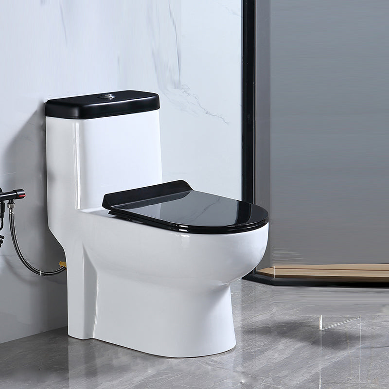 Floor Mounted Urine Toilet One Piece Toilet Modern Single Flush Toilet Bowl 14"L x 27"W x 29"H Black White Wall Clearhalo 'Bathroom Remodel & Bathroom Fixtures' 'Home Improvement' 'home_improvement' 'home_improvement_toilets' 'Toilets & Bidets' 'Toilets' 7369629