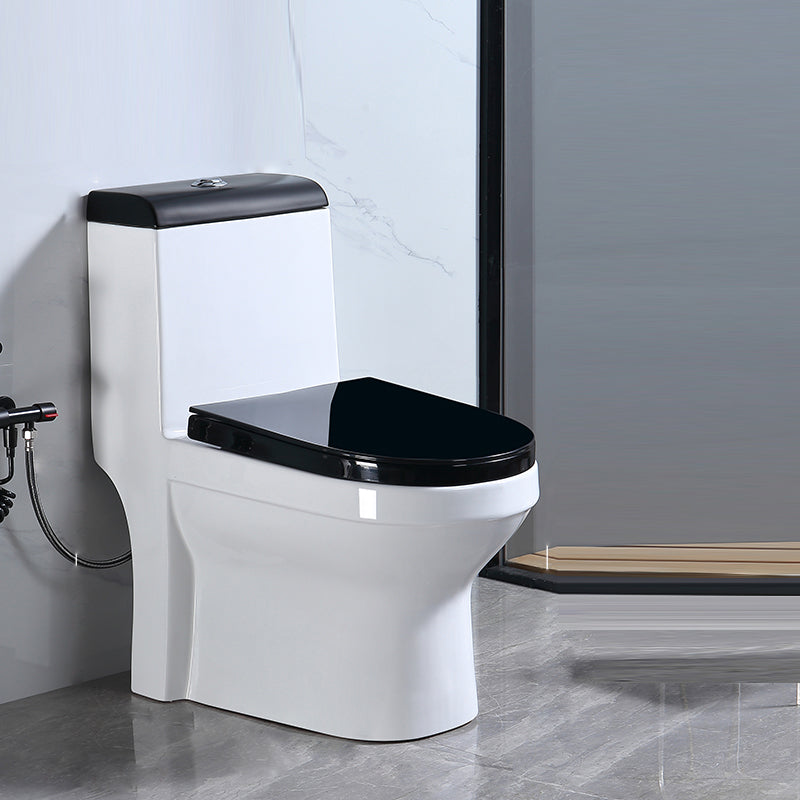 Floor Mounted Urine Toilet One Piece Toilet Modern Single Flush Toilet Bowl 14"L x 28"W x 31"H Black White Wall Clearhalo 'Bathroom Remodel & Bathroom Fixtures' 'Home Improvement' 'home_improvement' 'home_improvement_toilets' 'Toilets & Bidets' 'Toilets' 7369633
