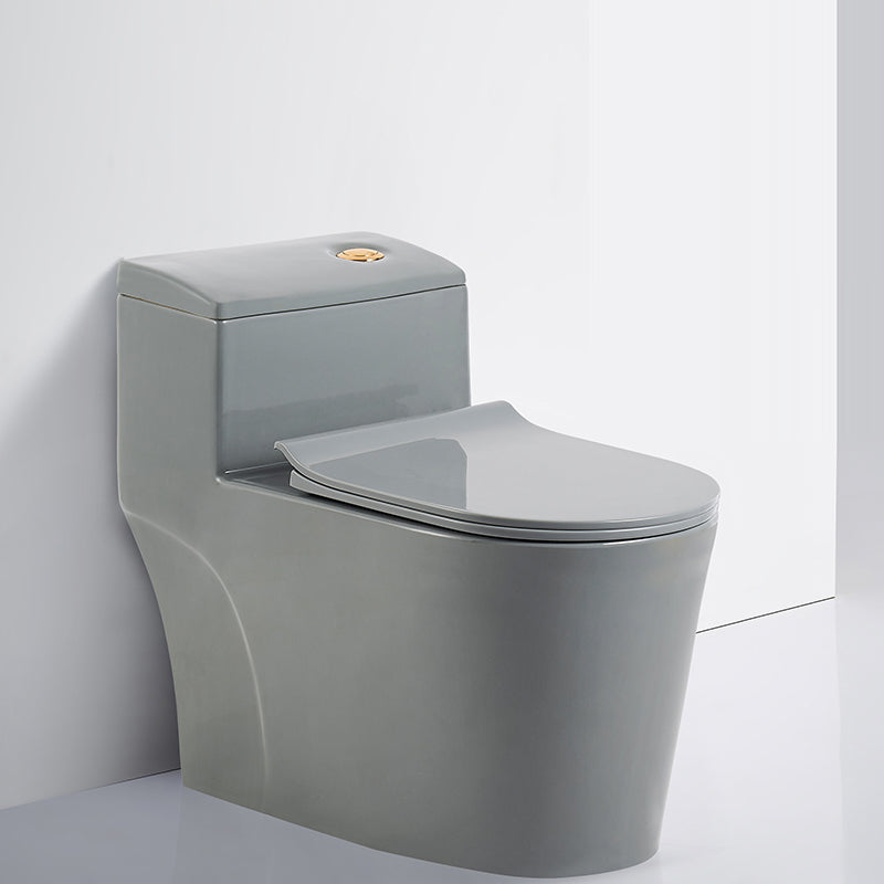 Floor Mounted Toilet All In One Porcelain Urine Toilet Traditional Siphon Jet Toilet 15"L x 28"W x 25"H Grey Clearhalo 'Bathroom Remodel & Bathroom Fixtures' 'Home Improvement' 'home_improvement' 'home_improvement_toilets' 'Toilets & Bidets' 'Toilets' 7369663