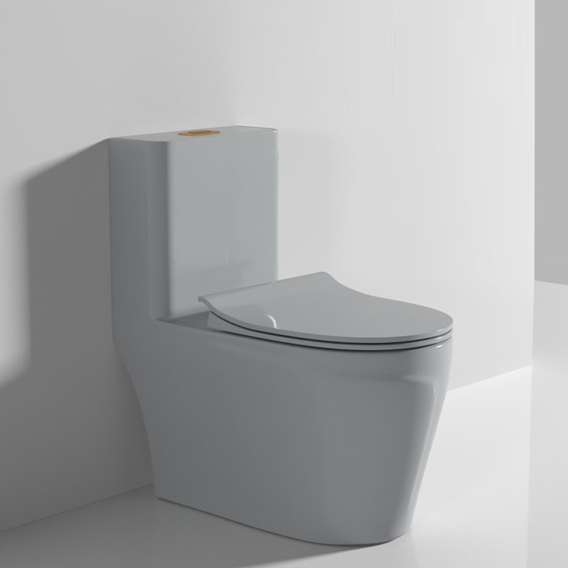 Floor Mounted Toilet All In One Porcelain Urine Toilet Traditional Siphon Jet Toilet 15"L x 27"W x 30"H Grey Clearhalo 'Bathroom Remodel & Bathroom Fixtures' 'Home Improvement' 'home_improvement' 'home_improvement_toilets' 'Toilets & Bidets' 'Toilets' 7369669