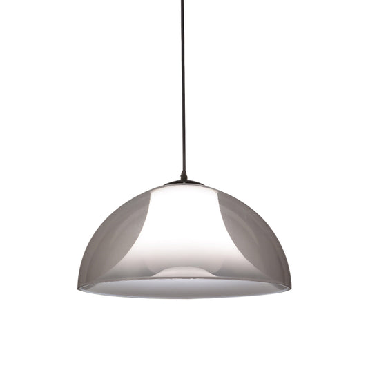 Black Semicircle Drop Pendant Light Simple 1 Bulb Clear Glass Ceiling Suspension Lamp Clearhalo 'Ceiling Lights' 'Glass shade' 'Glass' 'Modern Pendants' 'Modern' 'Pendant Lights' 'Pendants' Lighting' 736970