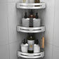 Silver Bathroom Accessory Set Modern Anti-rust 1/2/3 - Piece Bath Shelf 3 Piece Set Triangle Clearhalo 'Bathroom Hardware Sets' 'Bathroom Hardware' 'Bathroom Remodel & Bathroom Fixtures' 'bathroom_hardware_sets' 'Home Improvement' 'home_improvement' 'home_improvement_bathroom_hardware_sets' 7369755