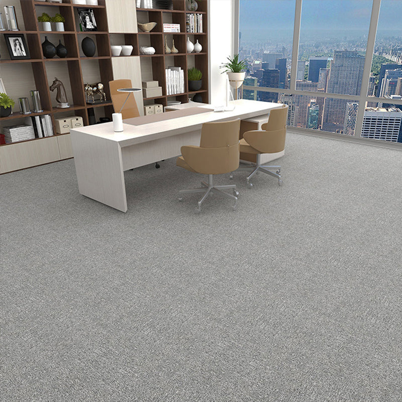 Modern Carpet Tiles Self Adhesive Multi Level Loop Stain Resistant Carpet Tile Light Gray 40-Piece Set Clearhalo 'Carpet Tiles & Carpet Squares' 'carpet_tiles_carpet_squares' 'Flooring 'Home Improvement' 'home_improvement' 'home_improvement_carpet_tiles_carpet_squares' Walls and Ceiling' 7370558