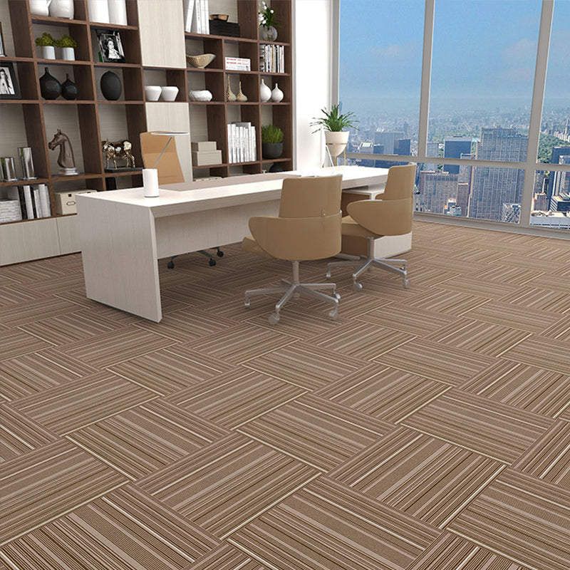 Modern Carpet Tiles Self Adhesive Multi Level Loop Stain Resistant Carpet Tile Amber 40-Piece Set Clearhalo 'Carpet Tiles & Carpet Squares' 'carpet_tiles_carpet_squares' 'Flooring 'Home Improvement' 'home_improvement' 'home_improvement_carpet_tiles_carpet_squares' Walls and Ceiling' 7370564