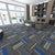 Modern Carpet Tiles Self Adhesive Multi Level Loop Stain Resistant Carpet Tile Gray-Blue 40-Piece Set Asphalt Clearhalo 'Carpet Tiles & Carpet Squares' 'carpet_tiles_carpet_squares' 'Flooring 'Home Improvement' 'home_improvement' 'home_improvement_carpet_tiles_carpet_squares' Walls and Ceiling' 7370574