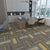 Modern Carpet Tiles Self Adhesive Multi Level Loop Stain Resistant Carpet Tile Gray-Yellow 40-Piece Set Asphalt Clearhalo 'Carpet Tiles & Carpet Squares' 'carpet_tiles_carpet_squares' 'Flooring 'Home Improvement' 'home_improvement' 'home_improvement_carpet_tiles_carpet_squares' Walls and Ceiling' 7370577