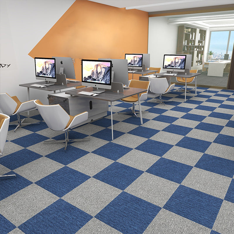 Modern Carpet Tiles Self Adhesive Multi Level Loop Stain Resistant Carpet Tile Gray Blue 40-Piece Set Clearhalo 'Carpet Tiles & Carpet Squares' 'carpet_tiles_carpet_squares' 'Flooring 'Home Improvement' 'home_improvement' 'home_improvement_carpet_tiles_carpet_squares' Walls and Ceiling' 7370583