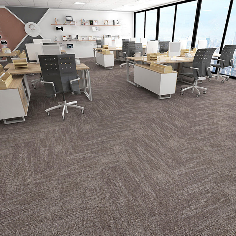 Modern Carpet Tiles Self Adhesive Multi Level Loop Stain Resistant Carpet Tile Brown 40-Piece Set Clearhalo 'Carpet Tiles & Carpet Squares' 'carpet_tiles_carpet_squares' 'Flooring 'Home Improvement' 'home_improvement' 'home_improvement_carpet_tiles_carpet_squares' Walls and Ceiling' 7370589