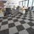 Modern Carpet Tiles Self Adhesive Multi Level Loop Stain Resistant Carpet Tile Dark Gray-Black 40-Piece Set Clearhalo 'Carpet Tiles & Carpet Squares' 'carpet_tiles_carpet_squares' 'Flooring 'Home Improvement' 'home_improvement' 'home_improvement_carpet_tiles_carpet_squares' Walls and Ceiling' 7370590