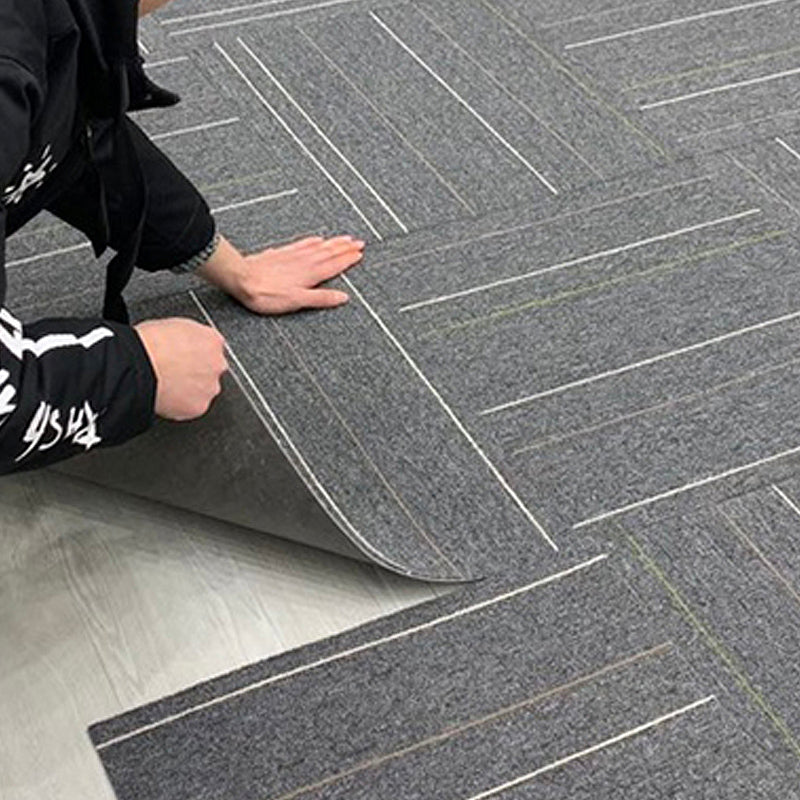 Modern Carpet Tiles Self Adhesive Multi Level Loop Fade Resistant Carpet Tile Clearhalo 'Carpet Tiles & Carpet Squares' 'carpet_tiles_carpet_squares' 'Flooring 'Home Improvement' 'home_improvement' 'home_improvement_carpet_tiles_carpet_squares' Walls and Ceiling' 7370594