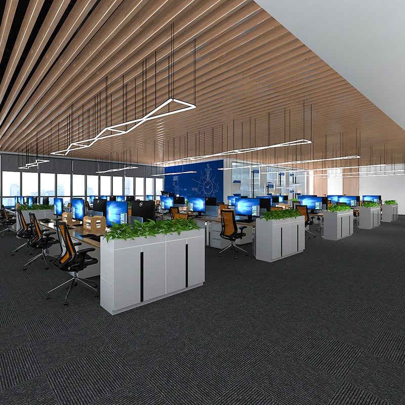 Modern Carpet Tiles Self Adhesive Multi Level Loop Fade Resistant Carpet Tile Black 40-Piece Set Clearhalo 'Carpet Tiles & Carpet Squares' 'carpet_tiles_carpet_squares' 'Flooring 'Home Improvement' 'home_improvement' 'home_improvement_carpet_tiles_carpet_squares' Walls and Ceiling' 7370601