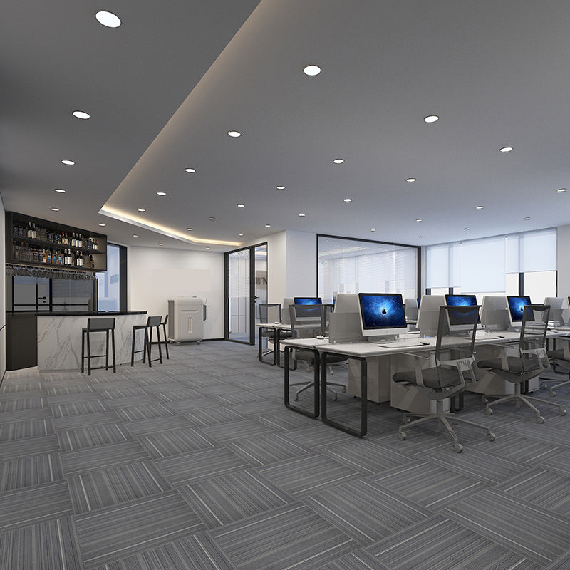 Modern Carpet Tiles Self Adhesive Multi Level Loop Fade Resistant Carpet Tile Heather Gray 40-Piece Set Clearhalo 'Carpet Tiles & Carpet Squares' 'carpet_tiles_carpet_squares' 'Flooring 'Home Improvement' 'home_improvement' 'home_improvement_carpet_tiles_carpet_squares' Walls and Ceiling' 7370605