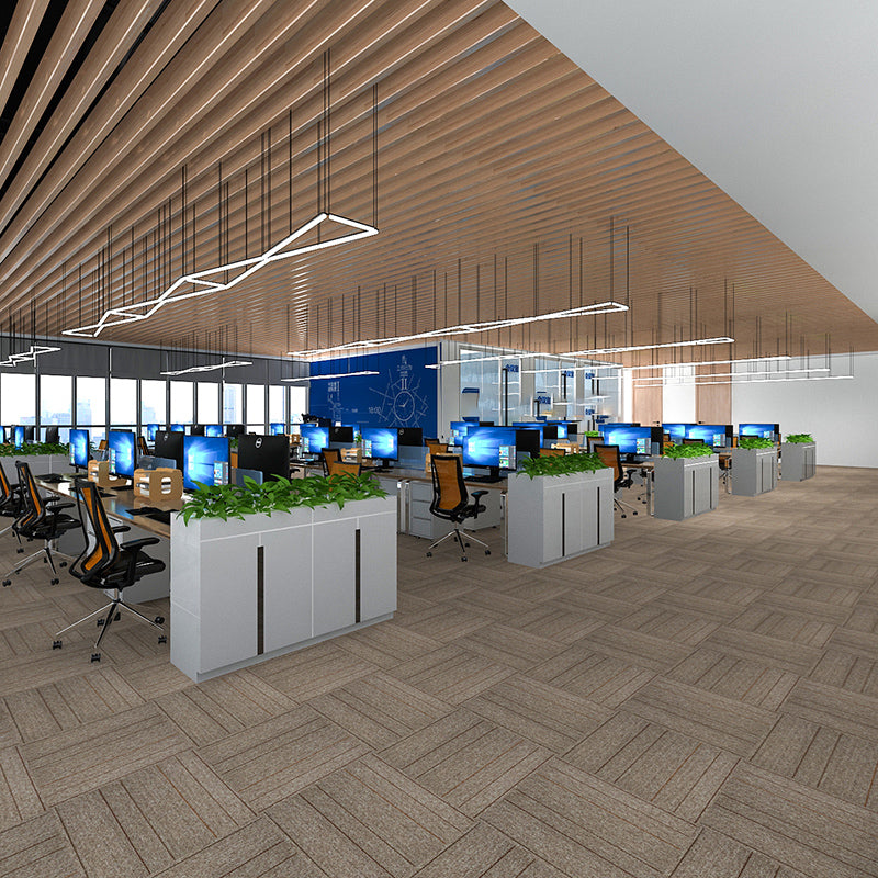 Modern Carpet Tiles Self Adhesive Multi Level Loop Fade Resistant Carpet Tile Khaki 40-Piece Set Clearhalo 'Carpet Tiles & Carpet Squares' 'carpet_tiles_carpet_squares' 'Flooring 'Home Improvement' 'home_improvement' 'home_improvement_carpet_tiles_carpet_squares' Walls and Ceiling' 7370611