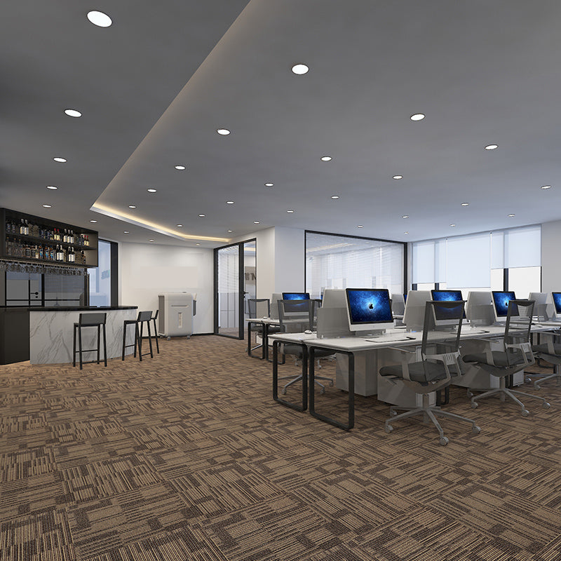 Modern Carpet Tiles Self Adhesive Multi Level Loop Fade Resistant Carpet Tile Camel 40-Piece Set Clearhalo 'Carpet Tiles & Carpet Squares' 'carpet_tiles_carpet_squares' 'Flooring 'Home Improvement' 'home_improvement' 'home_improvement_carpet_tiles_carpet_squares' Walls and Ceiling' 7370612