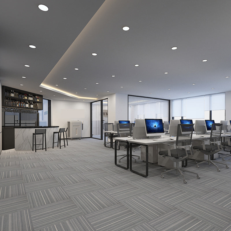 Modern Carpet Tiles Self Adhesive Multi Level Loop Fade Resistant Carpet Tile Cream Gray 40-Piece Set Clearhalo 'Carpet Tiles & Carpet Squares' 'carpet_tiles_carpet_squares' 'Flooring 'Home Improvement' 'home_improvement' 'home_improvement_carpet_tiles_carpet_squares' Walls and Ceiling' 7370613