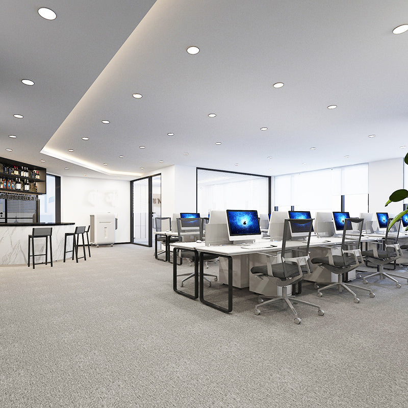 Modern Carpet Tiles Self Adhesive Multi Level Loop Fade Resistant Carpet Tile Light Gray 40-Piece Set Clearhalo 'Carpet Tiles & Carpet Squares' 'carpet_tiles_carpet_squares' 'Flooring 'Home Improvement' 'home_improvement' 'home_improvement_carpet_tiles_carpet_squares' Walls and Ceiling' 7370614