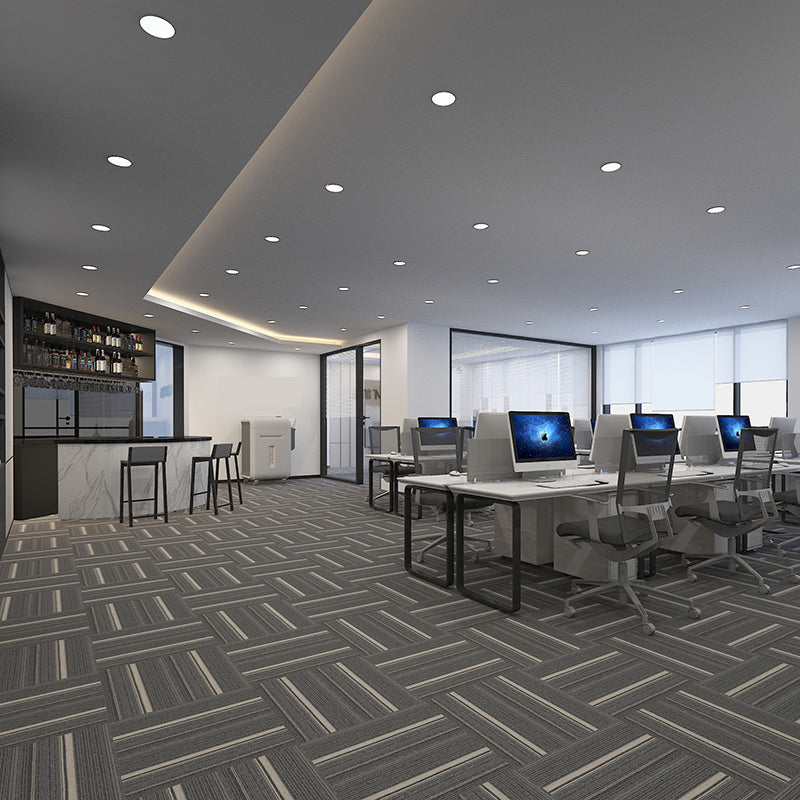 Modern Carpet Tiles Self Adhesive Multi Level Loop Fade Resistant Carpet Tile Gray-Pink 40-Piece Set Clearhalo 'Carpet Tiles & Carpet Squares' 'carpet_tiles_carpet_squares' 'Flooring 'Home Improvement' 'home_improvement' 'home_improvement_carpet_tiles_carpet_squares' Walls and Ceiling' 7370616