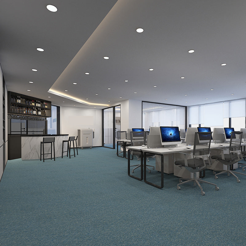 Modern Carpet Tiles Self Adhesive Multi Level Loop Fade Resistant Carpet Tile Lake Blue 40-Piece Set Clearhalo 'Carpet Tiles & Carpet Squares' 'carpet_tiles_carpet_squares' 'Flooring 'Home Improvement' 'home_improvement' 'home_improvement_carpet_tiles_carpet_squares' Walls and Ceiling' 7370619