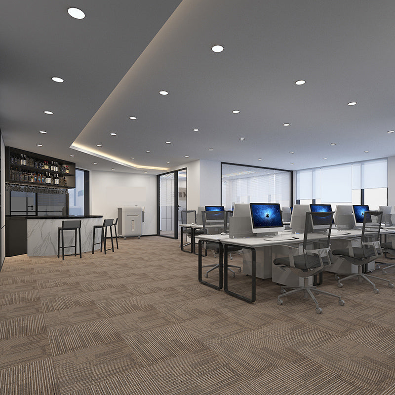 Modern Carpet Tiles Self Adhesive Multi Level Loop Fade Resistant Carpet Tile Amber 40-Piece Set Clearhalo 'Carpet Tiles & Carpet Squares' 'carpet_tiles_carpet_squares' 'Flooring 'Home Improvement' 'home_improvement' 'home_improvement_carpet_tiles_carpet_squares' Walls and Ceiling' 7370624