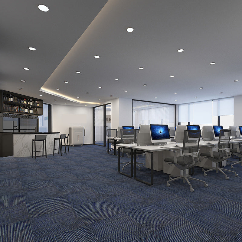 Modern Carpet Tiles Self Adhesive Multi Level Loop Fade Resistant Carpet Tile Ocean Blue 40-Piece Set Clearhalo 'Carpet Tiles & Carpet Squares' 'carpet_tiles_carpet_squares' 'Flooring 'Home Improvement' 'home_improvement' 'home_improvement_carpet_tiles_carpet_squares' Walls and Ceiling' 7370635