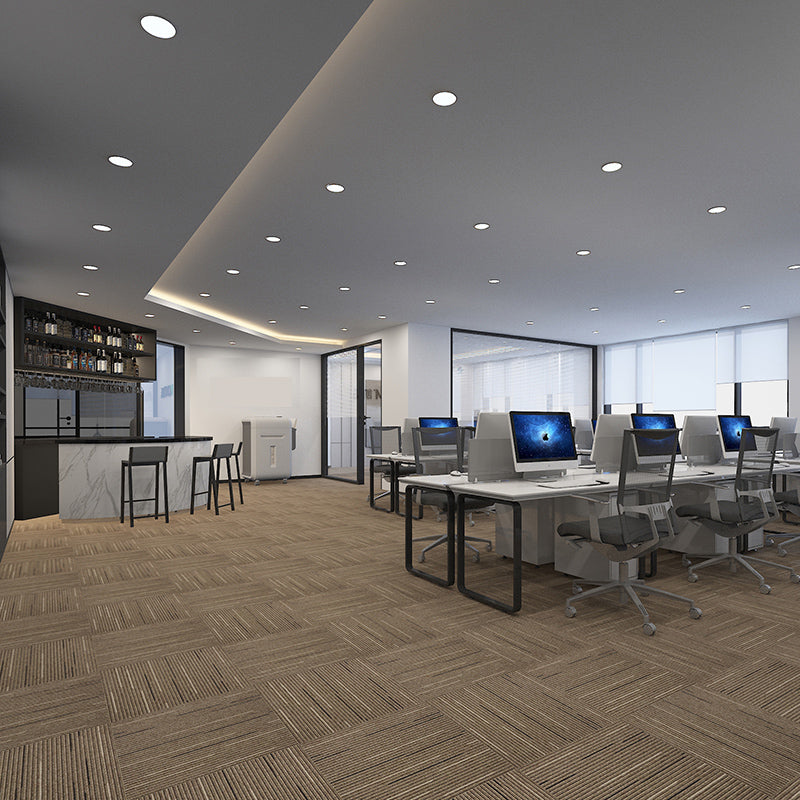 Modern Carpet Tiles Self Adhesive Multi Level Loop Fade Resistant Carpet Tile Caramel 40-Piece Set Asphalt Clearhalo 'Carpet Tiles & Carpet Squares' 'carpet_tiles_carpet_squares' 'Flooring 'Home Improvement' 'home_improvement' 'home_improvement_carpet_tiles_carpet_squares' Walls and Ceiling' 7370637