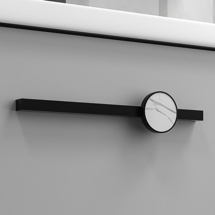 Metal Base Modern Bathroom Vanity Single Rectangular Wall Mount Vanity Set Clearhalo 'Bathroom Remodel & Bathroom Fixtures' 'Bathroom Vanities' 'bathroom_vanities' 'Home Improvement' 'home_improvement' 'home_improvement_bathroom_vanities' 7370919