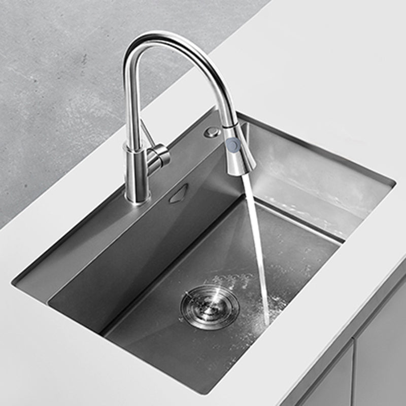 Soundproof Drop-In Kitchen Sink Diversion Design Kitchen Sink with Faucet Clearhalo 'Home Improvement' 'home_improvement' 'home_improvement_kitchen_sinks' 'Kitchen Remodel & Kitchen Fixtures' 'Kitchen Sinks & Faucet Components' 'Kitchen Sinks' 'kitchen_sinks' 7371287