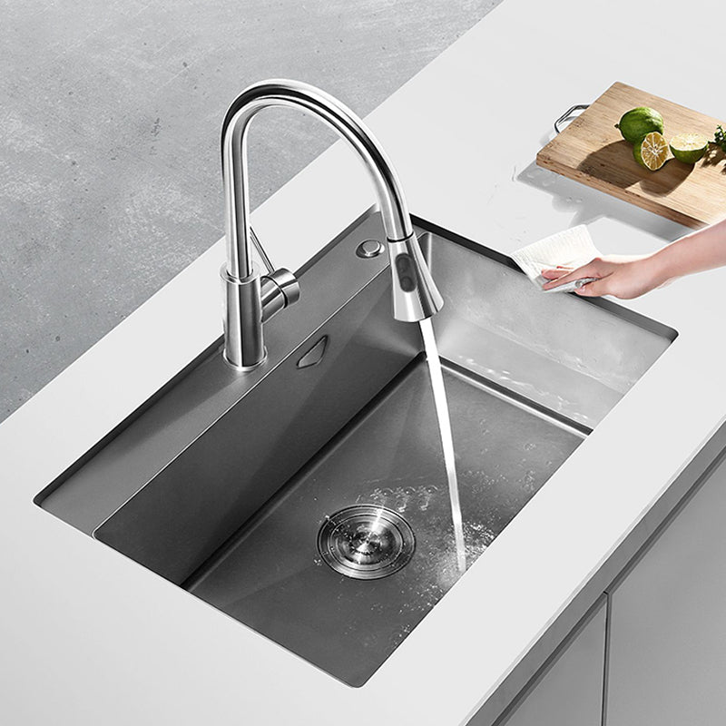 Soundproof Drop-In Kitchen Sink Diversion Design Kitchen Sink with Faucet Clearhalo 'Home Improvement' 'home_improvement' 'home_improvement_kitchen_sinks' 'Kitchen Remodel & Kitchen Fixtures' 'Kitchen Sinks & Faucet Components' 'Kitchen Sinks' 'kitchen_sinks' 7371296