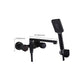 Modern Tub Faucet Trim Black Wall Mounted Swivel Spout with Handheld Shower Clearhalo 'Bathroom Remodel & Bathroom Fixtures' 'Bathtub Faucets' 'bathtub_faucets' 'Home Improvement' 'home_improvement' 'home_improvement_bathtub_faucets' 7371452