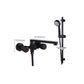 Modern Tub Faucet Trim Black Wall Mounted Swivel Spout with Handheld Shower Clearhalo 'Bathroom Remodel & Bathroom Fixtures' 'Bathtub Faucets' 'bathtub_faucets' 'Home Improvement' 'home_improvement' 'home_improvement_bathtub_faucets' 7371454