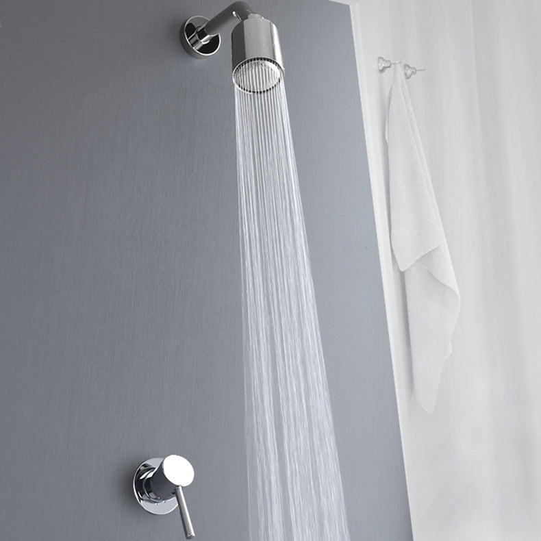 Metal Shower Head Combo Modern Round Fixed Shower Head for Bathroom Chrome Clearhalo 'Bathroom Remodel & Bathroom Fixtures' 'Home Improvement' 'home_improvement' 'home_improvement_shower_heads' 'Shower Heads' 'shower_heads' 'Showers & Bathtubs Plumbing' 'Showers & Bathtubs' 7371512