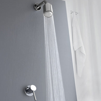 Metal Shower Head Combo Modern Round Fixed Shower Head for Bathroom Chrome Clearhalo 'Bathroom Remodel & Bathroom Fixtures' 'Home Improvement' 'home_improvement' 'home_improvement_shower_heads' 'Shower Heads' 'shower_heads' 'Showers & Bathtubs Plumbing' 'Showers & Bathtubs' 7371512