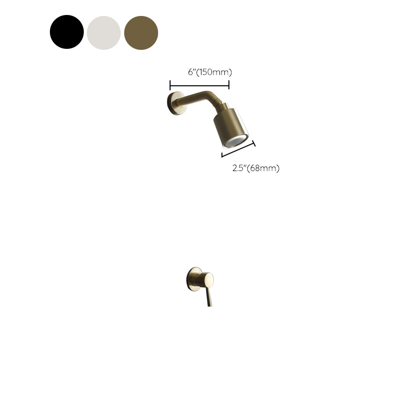 Metal Shower Head Combo Modern Round Fixed Shower Head for Bathroom Clearhalo 'Bathroom Remodel & Bathroom Fixtures' 'Home Improvement' 'home_improvement' 'home_improvement_shower_heads' 'Shower Heads' 'shower_heads' 'Showers & Bathtubs Plumbing' 'Showers & Bathtubs' 7371519