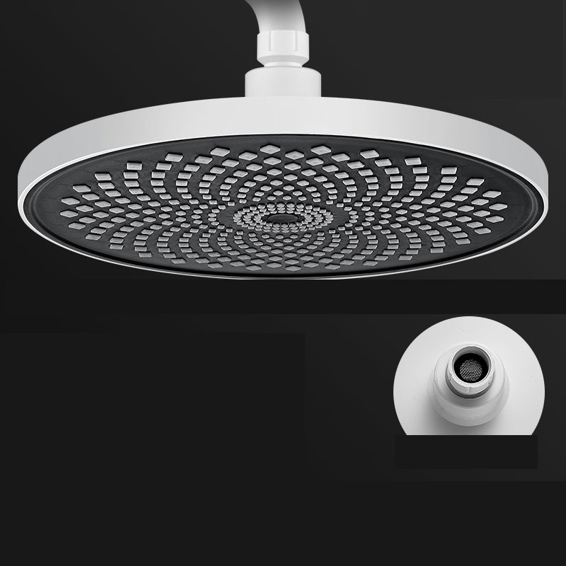 Round Fixed Shower Metal Modern Shower Head Combo Head for Bathroom White Clearhalo 'Bathroom Remodel & Bathroom Fixtures' 'Home Improvement' 'home_improvement' 'home_improvement_shower_heads' 'Shower Heads' 'shower_heads' 'Showers & Bathtubs Plumbing' 'Showers & Bathtubs' 7371522