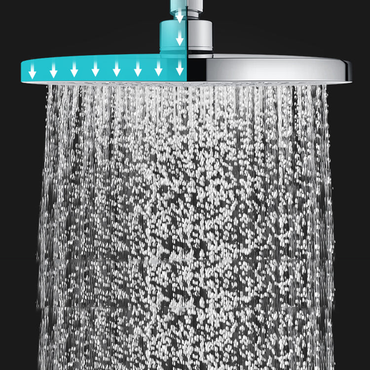 Round Fixed Shower Metal Modern Shower Head Combo Head for Bathroom Clearhalo 'Bathroom Remodel & Bathroom Fixtures' 'Home Improvement' 'home_improvement' 'home_improvement_shower_heads' 'Shower Heads' 'shower_heads' 'Showers & Bathtubs Plumbing' 'Showers & Bathtubs' 7371526