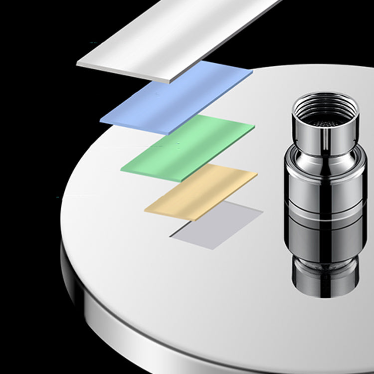 Round Fixed Shower Metal Modern Shower Head Combo Head for Bathroom Clearhalo 'Bathroom Remodel & Bathroom Fixtures' 'Home Improvement' 'home_improvement' 'home_improvement_shower_heads' 'Shower Heads' 'shower_heads' 'Showers & Bathtubs Plumbing' 'Showers & Bathtubs' 7371531