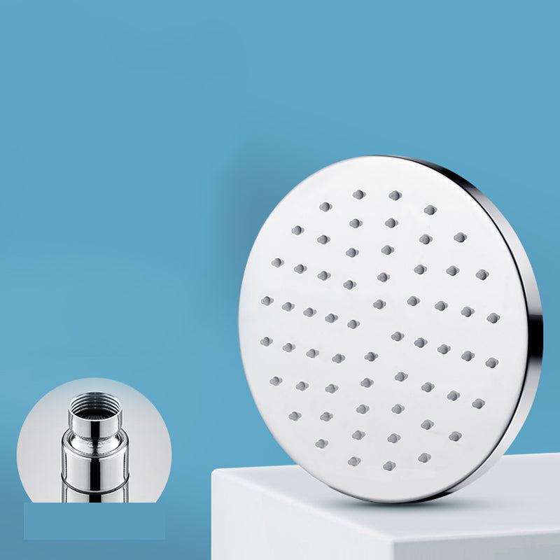 Metal Shower Head Combo Contemporary Round Fixed Shower Head for Bathroom 6"L x 6"W Round Clearhalo 'Bathroom Remodel & Bathroom Fixtures' 'Home Improvement' 'home_improvement' 'home_improvement_shower_heads' 'Shower Heads' 'shower_heads' 'Showers & Bathtubs Plumbing' 'Showers & Bathtubs' 7371535