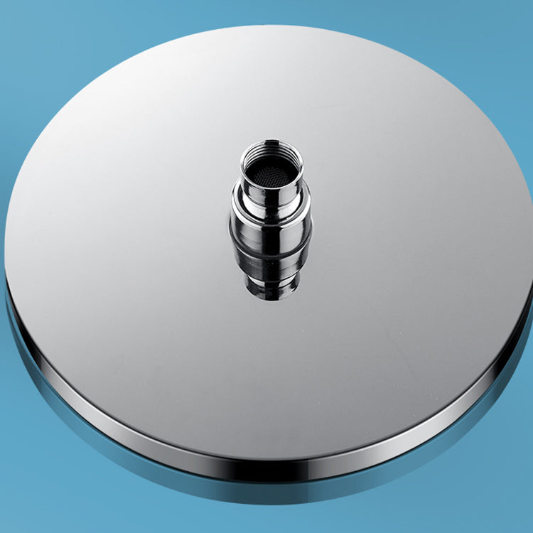 Metal Shower Head Combo Contemporary Round Fixed Shower Head for Bathroom Clearhalo 'Bathroom Remodel & Bathroom Fixtures' 'Home Improvement' 'home_improvement' 'home_improvement_shower_heads' 'Shower Heads' 'shower_heads' 'Showers & Bathtubs Plumbing' 'Showers & Bathtubs' 7371543