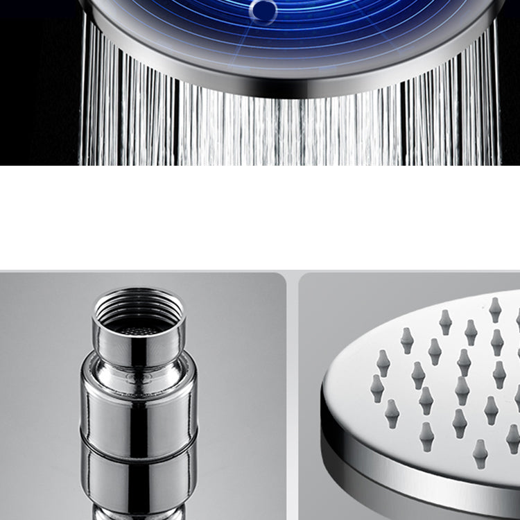 Metal Shower Head Combo Contemporary Round Fixed Shower Head for Bathroom Clearhalo 'Bathroom Remodel & Bathroom Fixtures' 'Home Improvement' 'home_improvement' 'home_improvement_shower_heads' 'Shower Heads' 'shower_heads' 'Showers & Bathtubs Plumbing' 'Showers & Bathtubs' 7371544