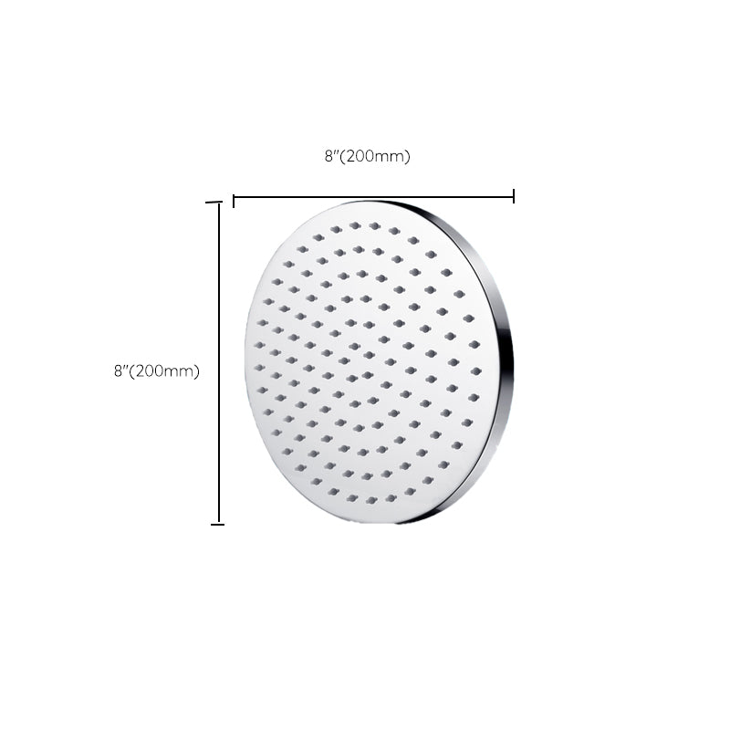 Metal Shower Head Combo Contemporary Round Fixed Shower Head for Bathroom Clearhalo 'Bathroom Remodel & Bathroom Fixtures' 'Home Improvement' 'home_improvement' 'home_improvement_shower_heads' 'Shower Heads' 'shower_heads' 'Showers & Bathtubs Plumbing' 'Showers & Bathtubs' 7371549