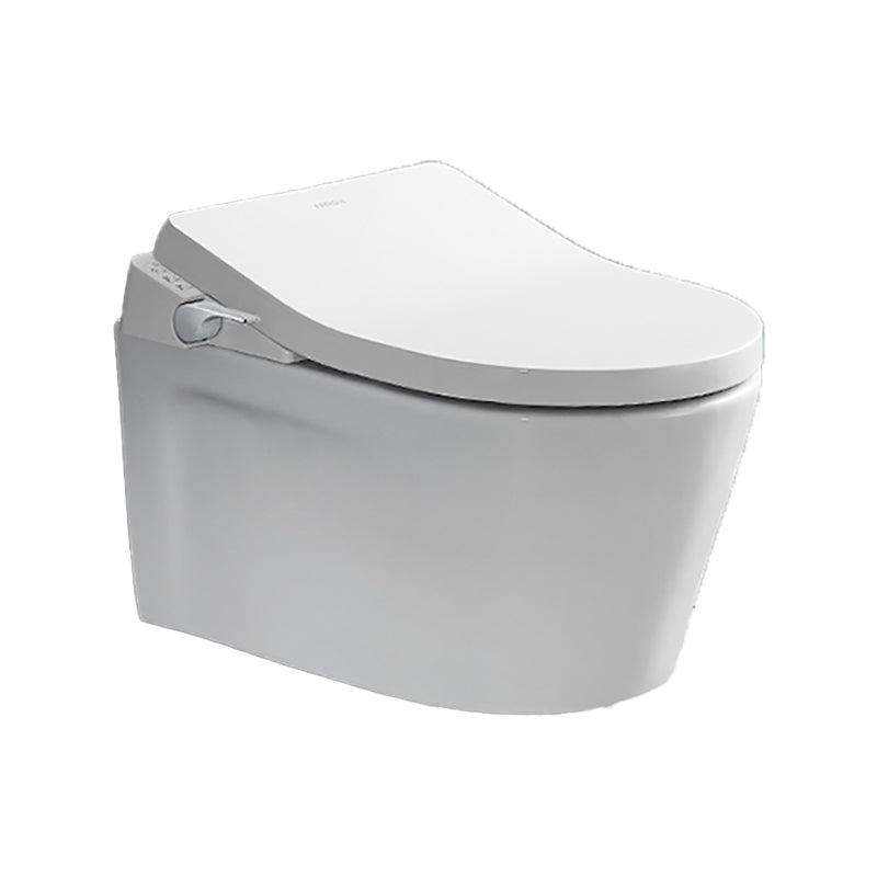 Cotton White Wall Hung Toilet Ceramic Elongated Smart Bidet with Heated Seat Clearhalo 'Bathroom Remodel & Bathroom Fixtures' 'Bidets' 'Home Improvement' 'home_improvement' 'home_improvement_bidets' 'Toilets & Bidets' 7371979