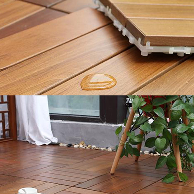 Modern Floor Bullnose Click-Locking Wood Tile Set for Patio Garden Clearhalo 'Flooring 'Hardwood Flooring' 'hardwood_flooring' 'Home Improvement' 'home_improvement' 'home_improvement_hardwood_flooring' Walls and Ceiling' 7372074