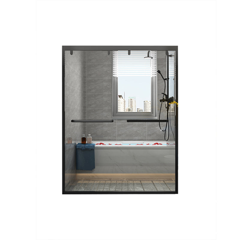 Double Sliding Shower Door Semi Frameless Tempered Glass Shower Screen Clearhalo 'Bathroom Remodel & Bathroom Fixtures' 'Home Improvement' 'home_improvement' 'home_improvement_shower_tub_doors' 'Shower and Tub Doors' 'shower_tub_doors' 'Showers & Bathtubs' 7372324