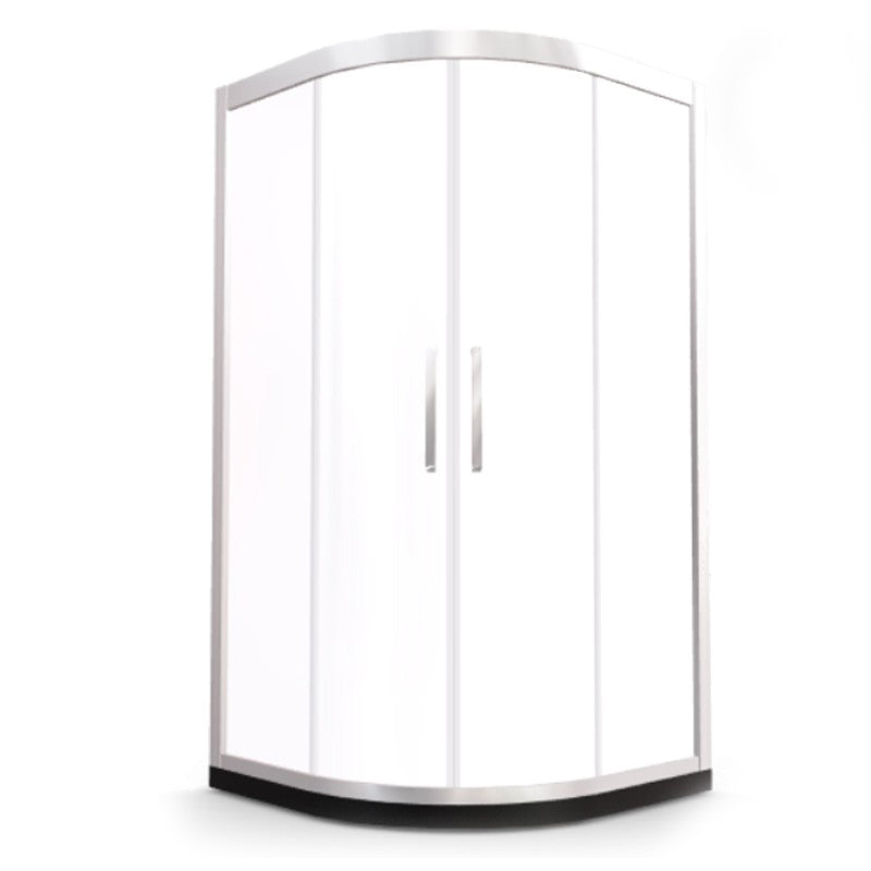 Framed Tempered Shower Bath Door Double Sliding Shower Doors Clearhalo 'Bathroom Remodel & Bathroom Fixtures' 'Home Improvement' 'home_improvement' 'home_improvement_shower_tub_doors' 'Shower and Tub Doors' 'shower_tub_doors' 'Showers & Bathtubs' 7372341