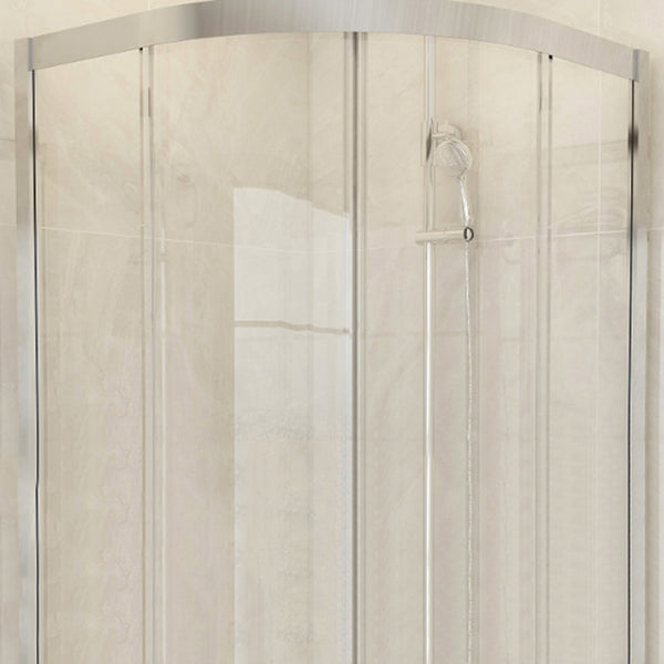 Framed Tempered Shower Bath Door Double Sliding Shower Doors Clearhalo 'Bathroom Remodel & Bathroom Fixtures' 'Home Improvement' 'home_improvement' 'home_improvement_shower_tub_doors' 'Shower and Tub Doors' 'shower_tub_doors' 'Showers & Bathtubs' 7372343