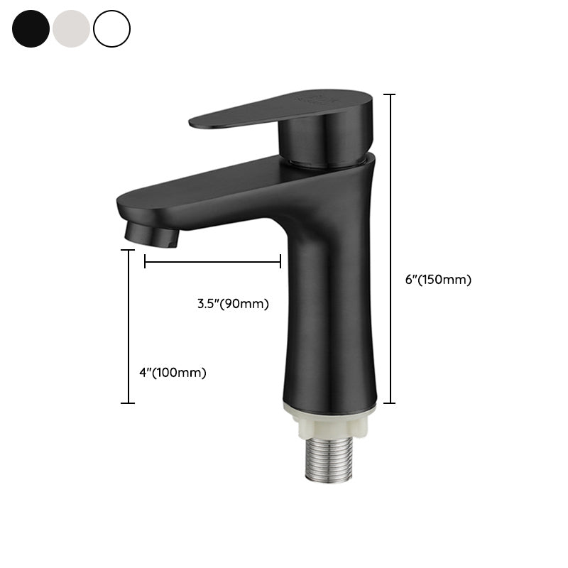Water Hose Sink Faucet Stainless Steel Single Lever Handle Bathroom Faucet Clearhalo 'Bathroom Remodel & Bathroom Fixtures' 'Bathroom Sink Faucets' 'Bathroom Sinks & Faucet Components' 'bathroom_sink_faucets' 'Home Improvement' 'home_improvement' 'home_improvement_bathroom_sink_faucets' 7373350
