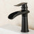 Vessel Faucet Waterfall Spout Traditional Circular Lever Handle Vanity Sink Faucet Black 7.9" Clearhalo 'Bathroom Remodel & Bathroom Fixtures' 'Bathroom Sink Faucets' 'Bathroom Sinks & Faucet Components' 'bathroom_sink_faucets' 'Home Improvement' 'home_improvement' 'home_improvement_bathroom_sink_faucets' 7373373