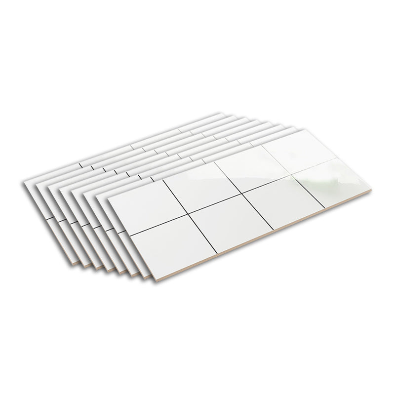 Ceramic Mosaic Tile Contemporary Mosaic Tile for Kitchen and Bathroom White Glossy Polished Clearhalo 'Floor Tiles & Wall Tiles' 'floor_tiles_wall_tiles' 'Flooring 'Home Improvement' 'home_improvement' 'home_improvement_floor_tiles_wall_tiles' Walls and Ceiling' 7373452