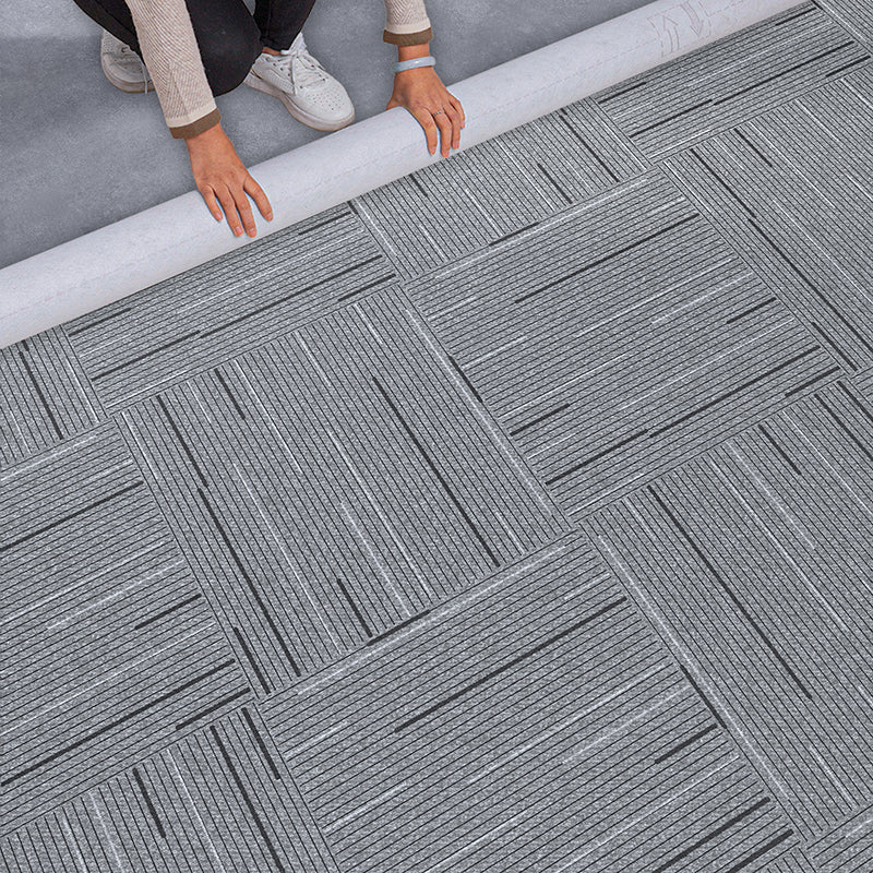 Fabric Look Plastic Floor Water Resistant Square Edge Floor Tiles Clearhalo 'Flooring 'Home Improvement' 'home_improvement' 'home_improvement_vinyl_flooring' 'Vinyl Flooring' 'vinyl_flooring' Walls and Ceiling' 7373467
